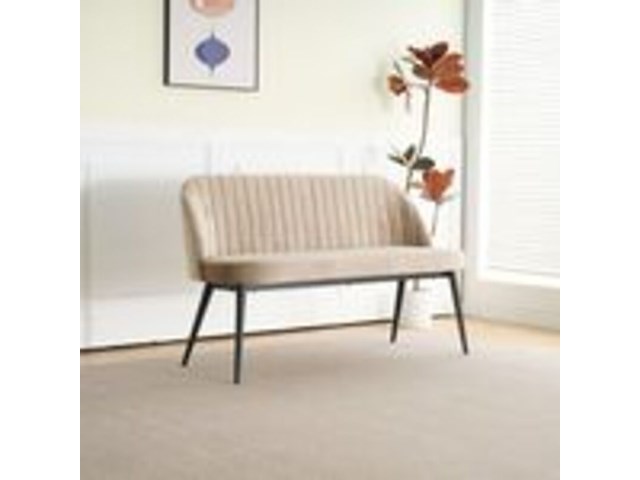 Eetkamerbankje hal bankje 130 cm 2 persoons, light brown, 2025 - afbeelding 1 van  2