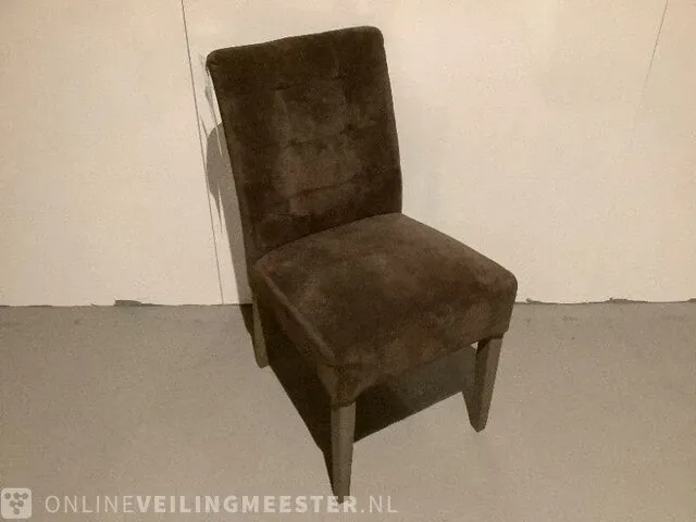Eetkamerstoel bruin rib - afbeelding 1 van  4