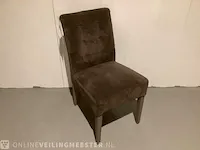 Eetkamerstoel bruin rib - afbeelding 1 van  4