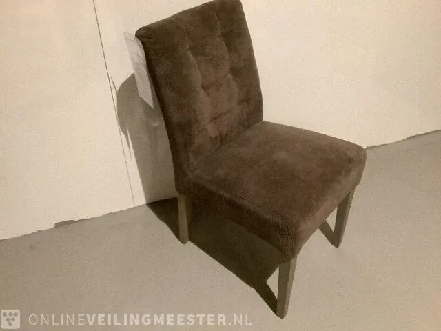 Eetkamerstoel bruin rib - afbeelding 2 van  4