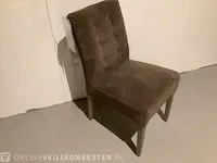 Eetkamerstoel bruin rib - afbeelding 2 van  4