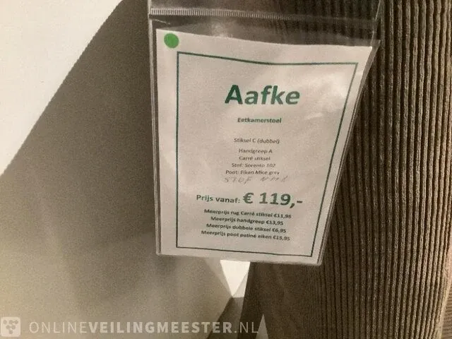 Eetkamerstoel bruin rib - afbeelding 4 van  4