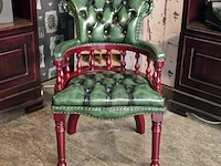 Eetkamerstoel chesterfield, captain, groen - afbeelding 2 van  5