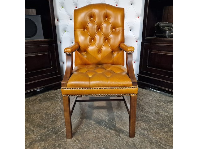 Eetkamerstoel chesterfield , gainsborough, oranje - afbeelding 1 van  5