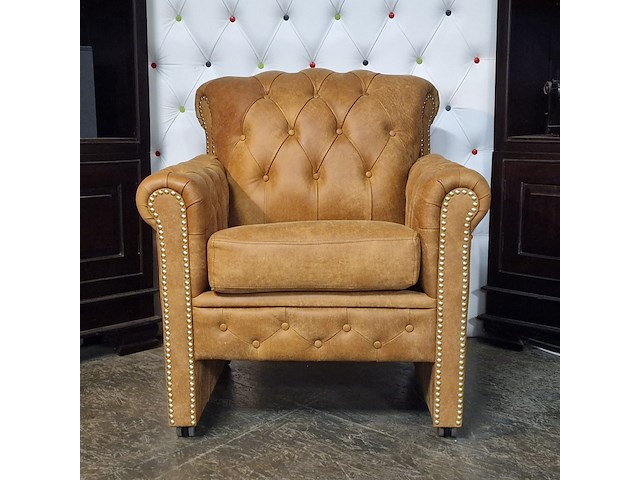 Eetkamerstoel chesterfield, scott, beige - afbeelding 1 van  4