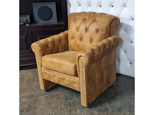 Eetkamerstoel chesterfield, scott, beige - afbeelding 3 van  4