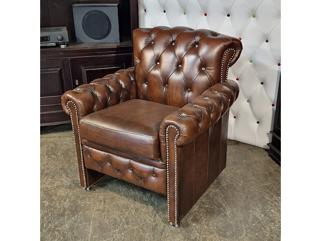 Eetkamerstoel chesterfield, scott, bruin - afbeelding 3 van  8