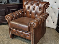 Eetkamerstoel chesterfield, scott, bruin - afbeelding 3 van  8