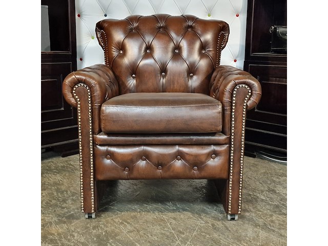 Eetkamerstoel chesterfield, scott, bruin - afbeelding 4 van  8