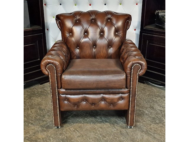 Eetkamerstoel chesterfield, scott, bruin - afbeelding 5 van  8