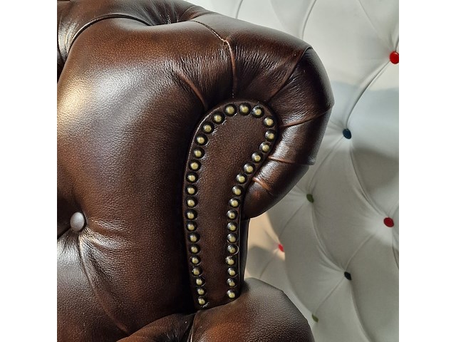 Eetkamerstoel chesterfield, scott, bruin - afbeelding 6 van  8
