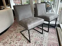 Eetkamerstoel lara - set van 2 het anker, antraciet - afbeelding 1 van  4