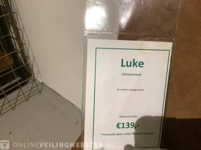 Eetkamerstoel luke, vintage bruin/zwart - afbeelding 3 van  4
