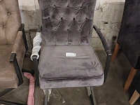 Eetkamerstoel luxe beige leer, zazuhome - afbeelding 1 van  5