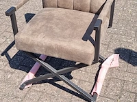 Eetkamerstoel luxe beige leer, zazuhome - afbeelding 5 van  5