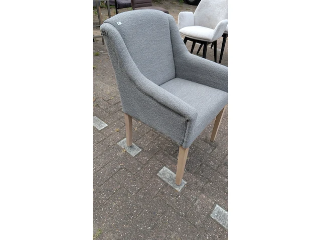 Eetkamerstoel nikky boucle, zazuhome, grijs / chroom - afbeelding 2 van  5