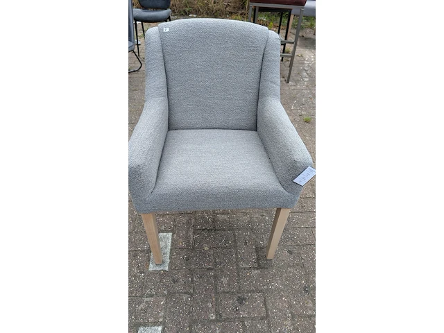 Eetkamerstoel nikky boucle, zazuhome, grijs / chroom - afbeelding 5 van  5