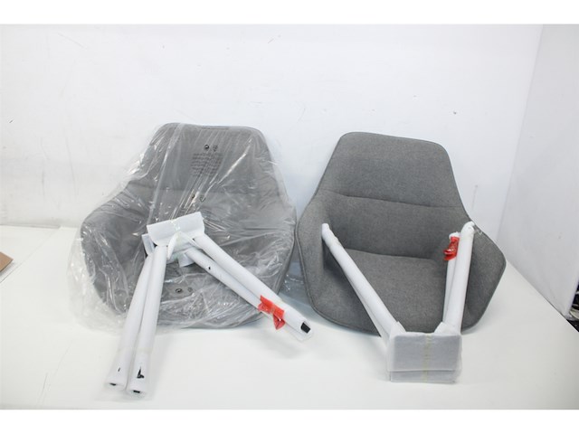 Eetkamerstoel roos gemeleerd bruin bloq stof met armleuning - afbeelding 5 van  5