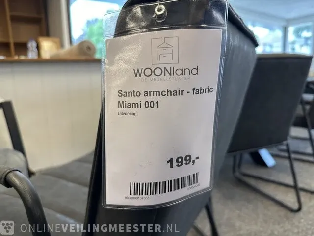 Eetkamerstoel santo - set van 6 antraciet - afbeelding 4 van  4