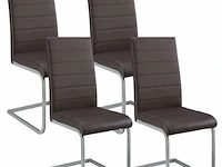 Eetkamerstoelen 4-delig vegas bruin - afbeelding 1 van  10