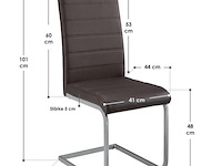 Eetkamerstoelen 4-delig vegas bruin - afbeelding 2 van  10