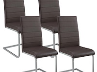 Eetkamerstoelen 4-delig vegas bruin - afbeelding 1 van  10