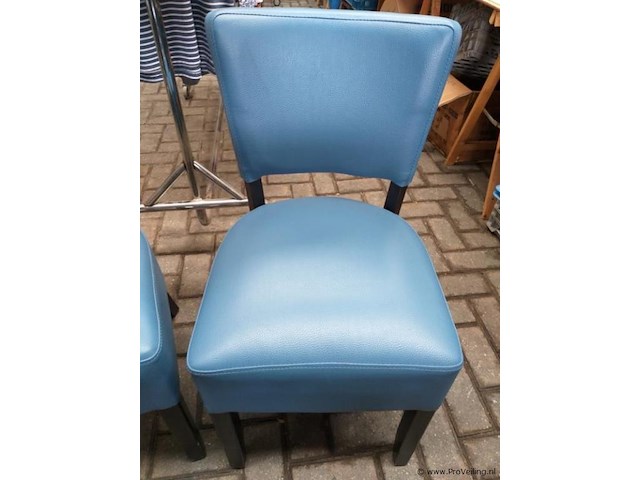 Eetkamerstoelen ( horeca stoelen - lederen zitting - 6 stuks - afbeelding 2 van  6