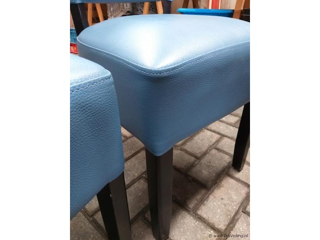 Eetkamerstoelen ( horeca stoelen - lederen zitting - 6 stuks - afbeelding 3 van  6