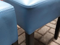 Eetkamerstoelen ( horeca stoelen - lederen zitting - 6 stuks - afbeelding 3 van  6
