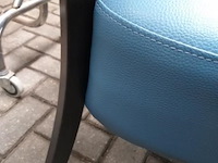 Eetkamerstoelen ( horeca stoelen - lederen zitting - 6 stuks - afbeelding 5 van  6