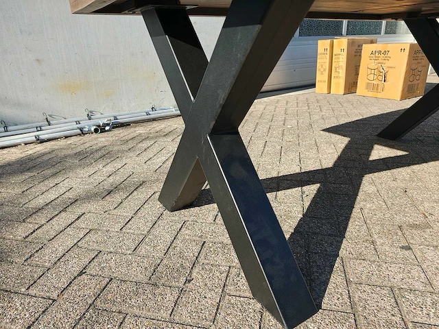 Eetkamertafel 180cm x-poot - afbeelding 3 van  12