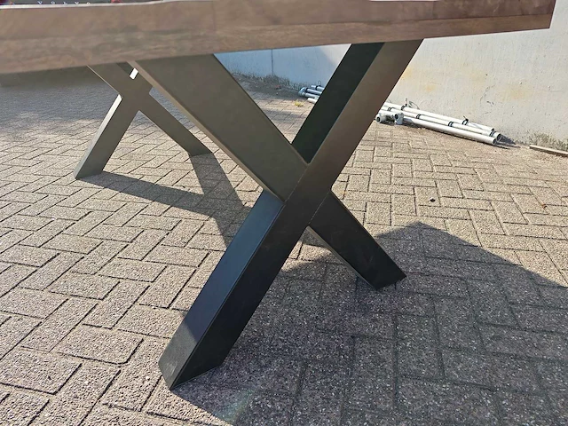 Eetkamertafel 180cm x-poot - afbeelding 4 van  12