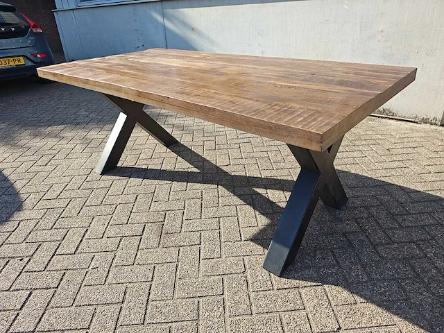Eetkamertafel 180cm x-poot - afbeelding 6 van  12