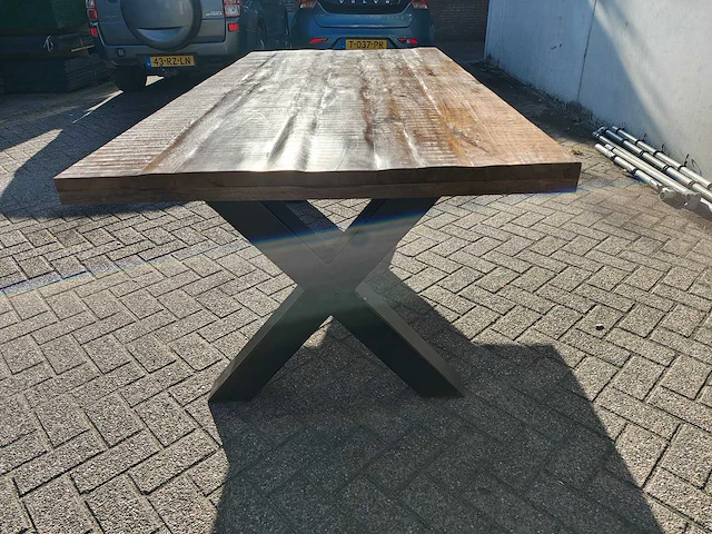Eetkamertafel 180cm x-poot - afbeelding 7 van  12