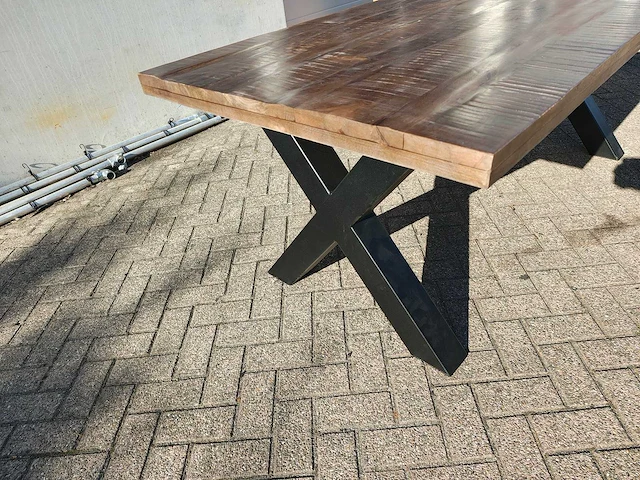 Eetkamertafel 180cm x-poot - afbeelding 10 van  12
