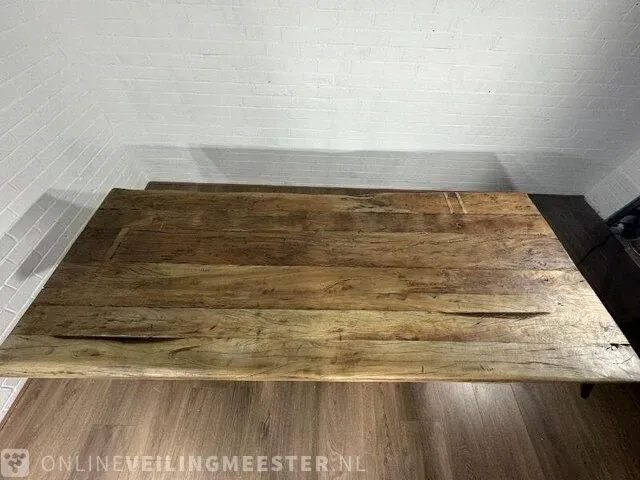 Eetkamertafel – acaciahout – zwart x – poten - afbeelding 1 van  7