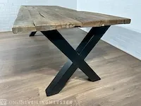 Eetkamertafel – acaciahout – zwart x – poten - afbeelding 5 van  7