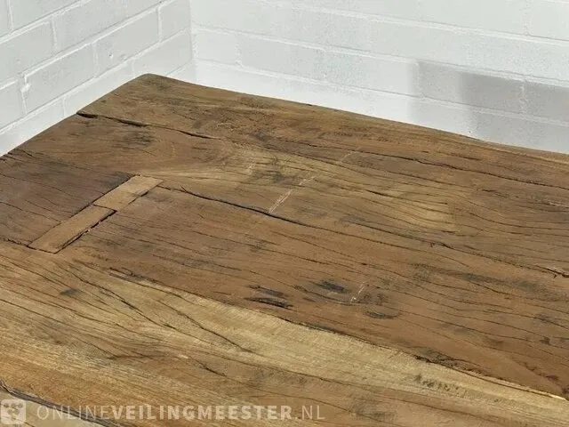 Eetkamertafel – acaciahout – zwart x – poten - afbeelding 7 van  7