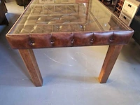 Eetkamertafel chesterfield, caleb, bruin - afbeelding 1 van  2