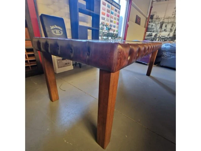 Eetkamertafel chesterfield, caleb, bruin - afbeelding 2 van  2