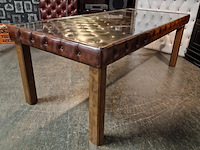 Eetkamertafel chesterfield, caleb, bruin - afbeelding 1 van  2