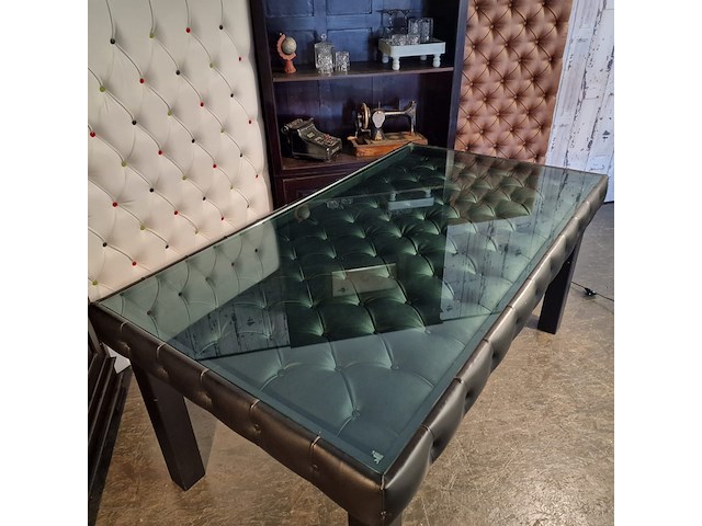 Eetkamertafel chesterfield, caleb, zwart - afbeelding 2 van  7