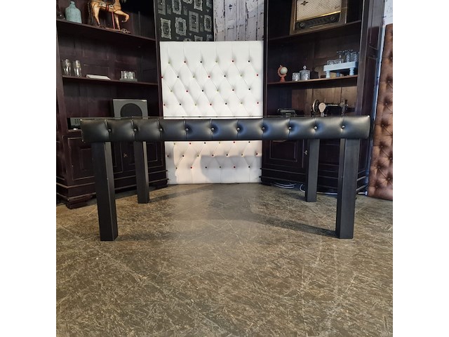 Eetkamertafel chesterfield, caleb, zwart - afbeelding 4 van  7