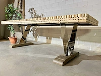 Eetkamertafel "driftwood" 270 cm met glasplaat - afbeelding 5 van  12