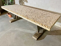 Eetkamertafel "driftwood" 270 cm met glasplaat - afbeelding 8 van  12