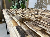 Eetkamertafel "driftwood" 270 cm met zwart onderstel - afbeelding 12 van  15