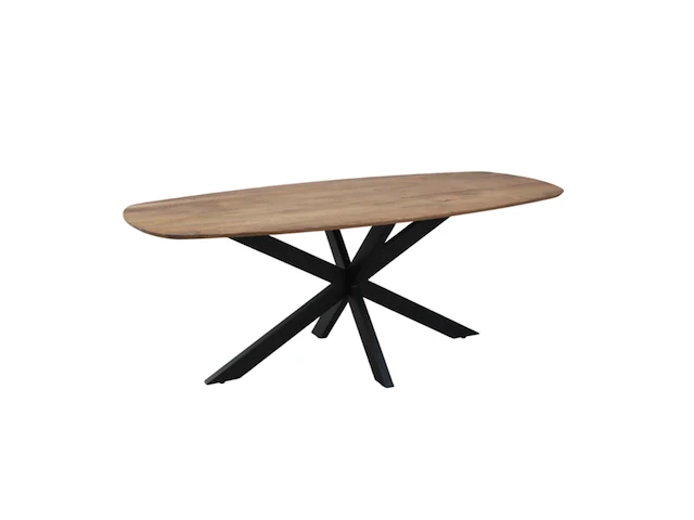 Eetkamertafel mango deens ovaal met spinpoot, by fonq - afbeelding 1 van  8