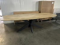 Eetkamertafel mango deens ovaal met spinpoot, by fonq - afbeelding 2 van  8