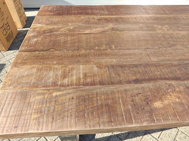 Eetkamertafel mango zonder poten 220 cm - afbeelding 4 van  6