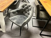 Eetkamertafel met 4 stoelen 60x57x82cm, zithoogte 47cm, tafel heeft 2x lade aan de kopse kant. - afbeelding 2 van  13